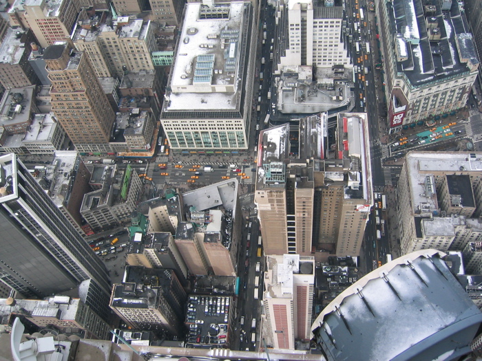 Looking down from the Empire State Building