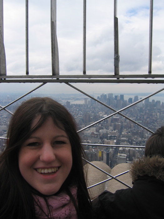 Catherine at the top of the Empire State Building