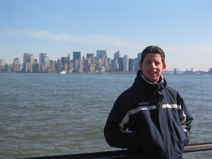 Jonathan with Manhattan in the distance