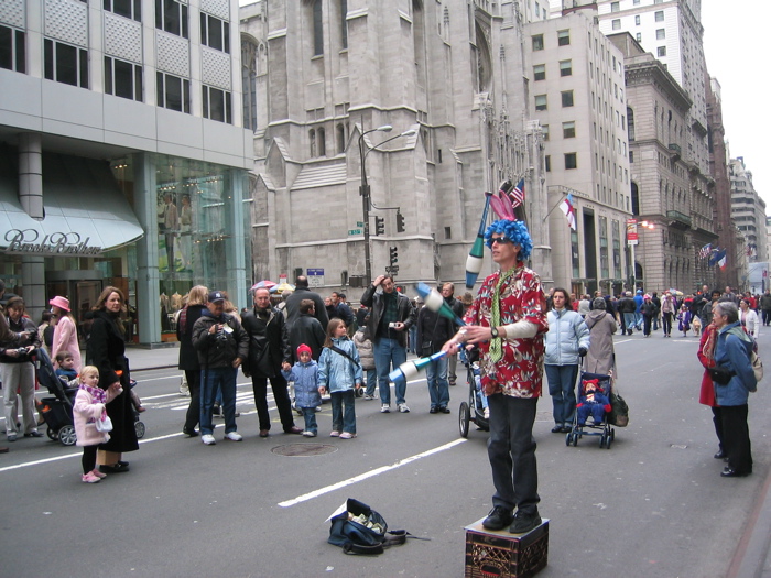 Street entertainment on the streets of New York