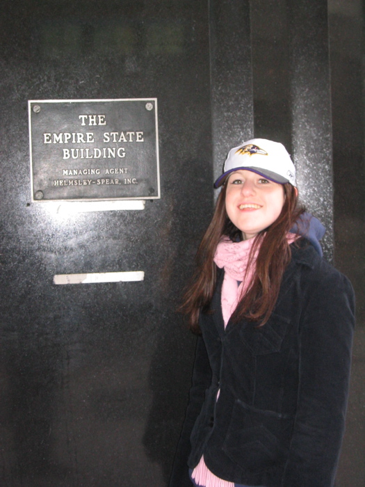 Catherine at the Empire State Building