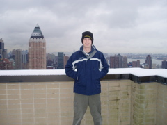 Jonathan standing on top of the Sheffield Building