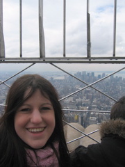 Catherine at the top of the Empire State Building