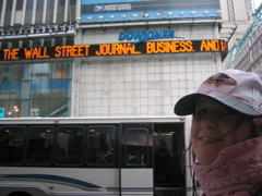 Catherine at Times Square, New York