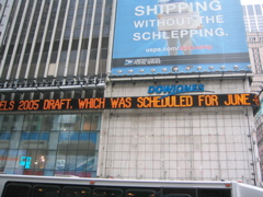 Times Square news ticker