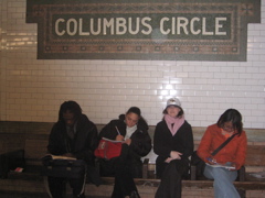 Catherine at Columbus Circle Subway station
