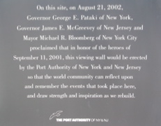 Ground Zero Plaque