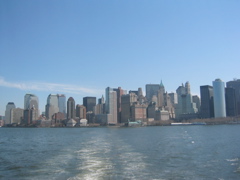Downtown Manhattan from the water