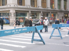 Police barriers, 5th Avenue, New York