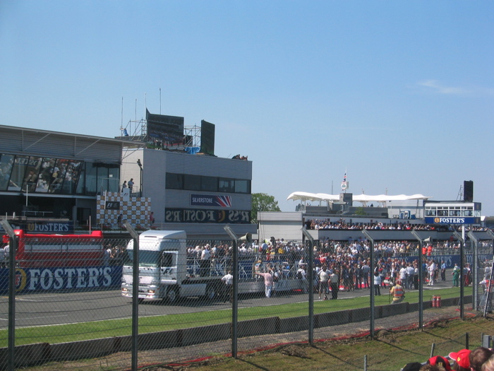 Open back truck ready for the drivers' parade