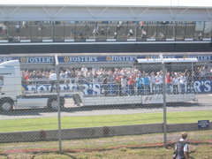 Drivers set off for their one lap around the circuit