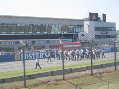 The Band march on with the National Anthem