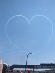arhhh, world famous heart by the Red Arrows