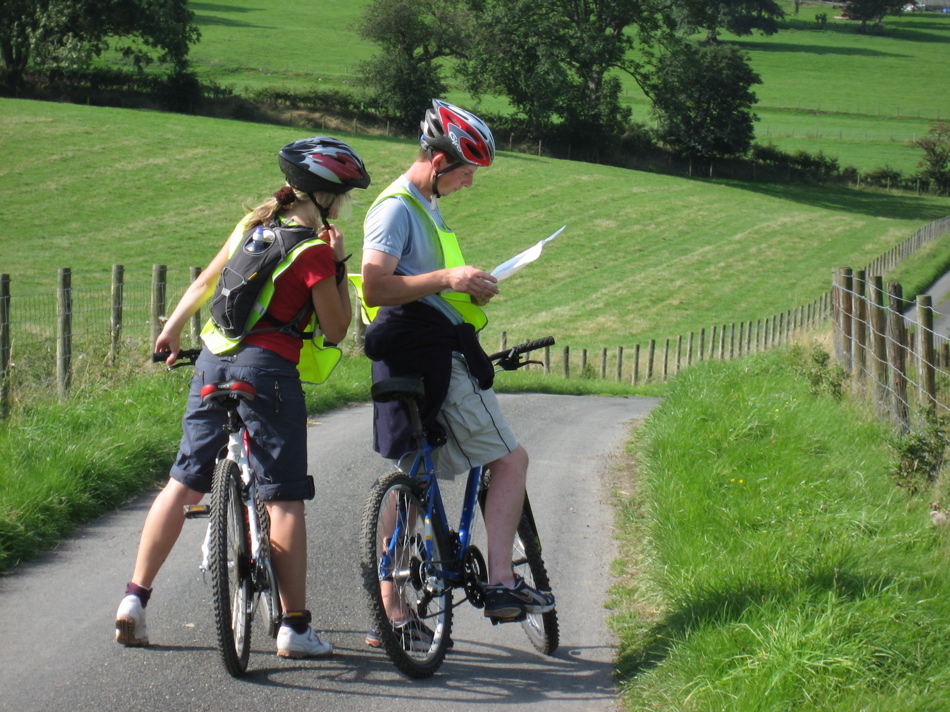 Sandy and Jonathan check the route once more