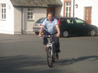 Jim Barry on a mountain bike