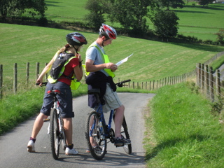 Sandy and Jonathan check the route once more