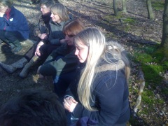 Mandy and Hayley listen intently to how the children are organised.